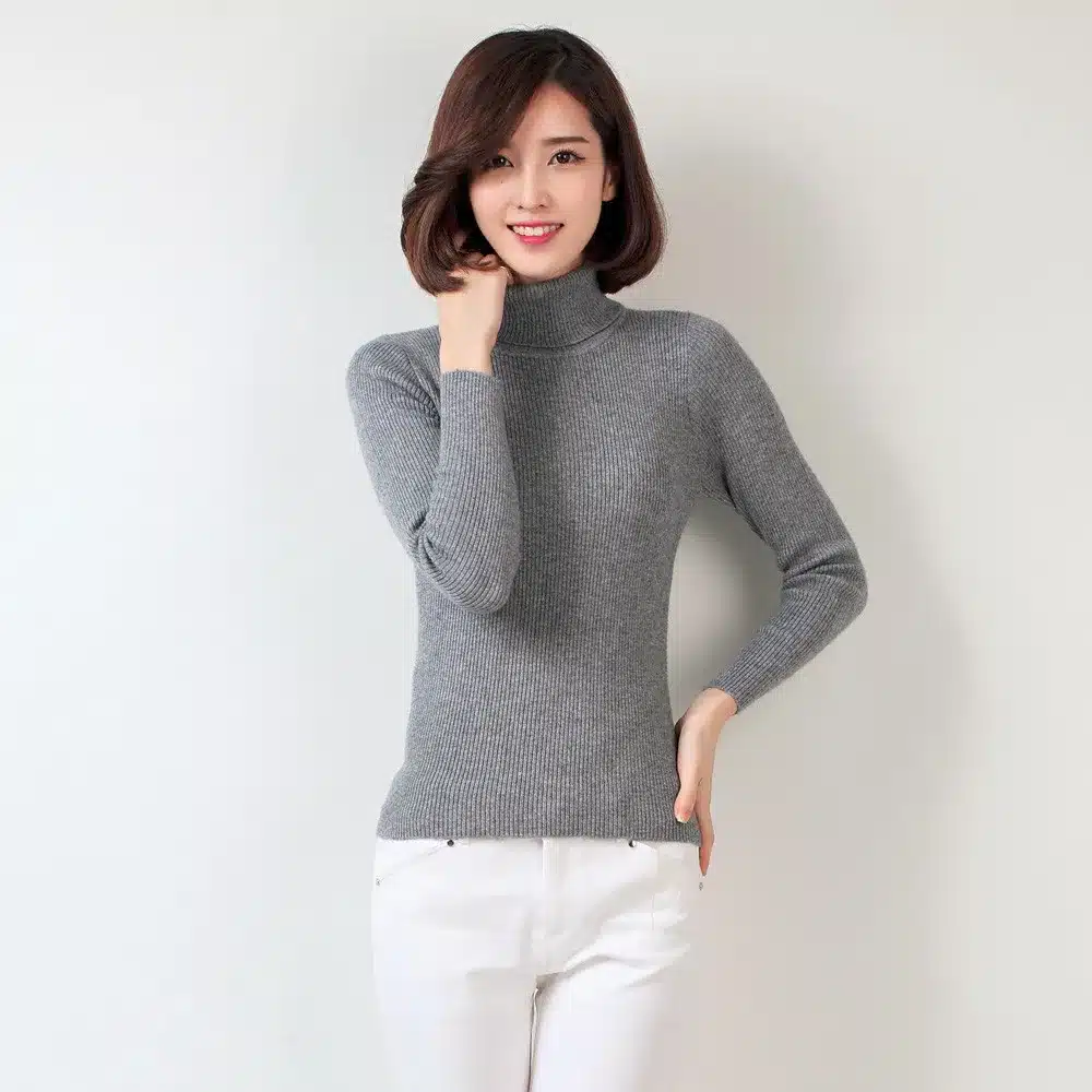 Adohon 2016 Fashion Spring Autumn Winter Cashmere Wool The Knitted Sweater Women 2015 Woman Turtleneck Long Sleeve S-XXXL size 8