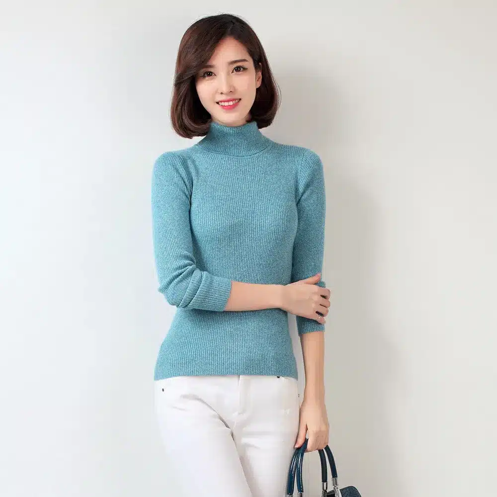 Adohon 2016 Fashion Spring Autumn Winter Cashmere Wool The Knitted Sweater Women 2015 Woman Turtleneck Long Sleeve S-XXXL size 10