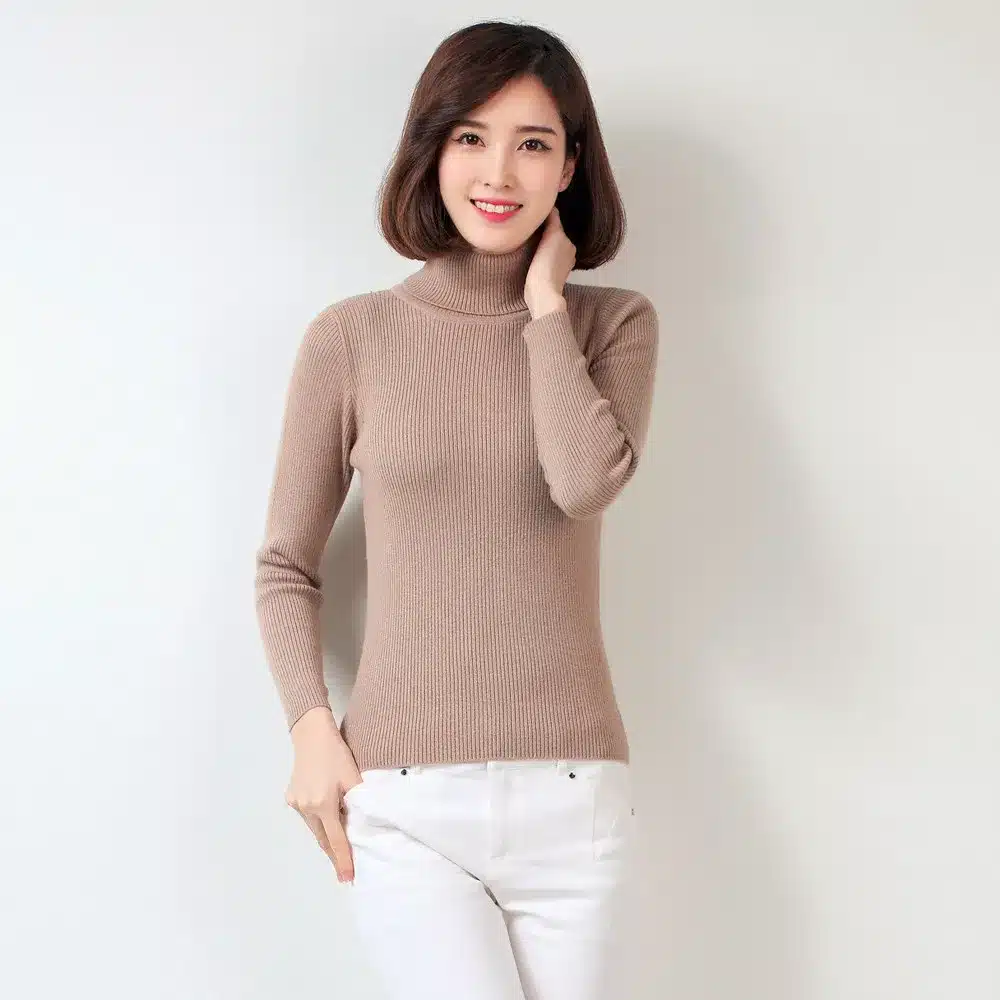 Adohon 2016 Fashion Spring Autumn Winter Cashmere Wool The Knitted Sweater Women 2015 Woman Turtleneck Long Sleeve S-XXXL size 11