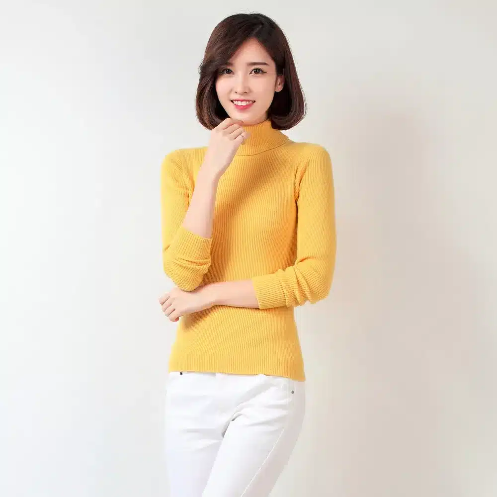 Adohon 2016 Fashion Spring Autumn Winter Cashmere Wool The Knitted Sweater Women 2015 Woman Turtleneck Long Sleeve S-XXXL size 12