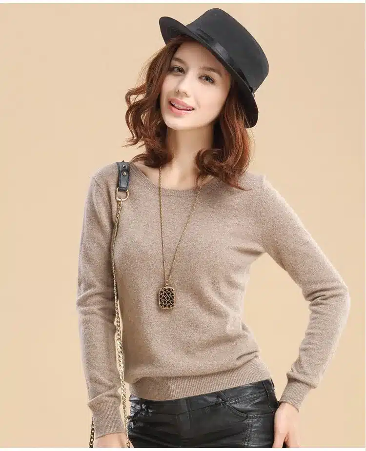 TAILOR SHEEP 2017 Cashmere wool Sweater Women solid color Pullover o-neck sweater Long sleeve Knitted clothes 12
