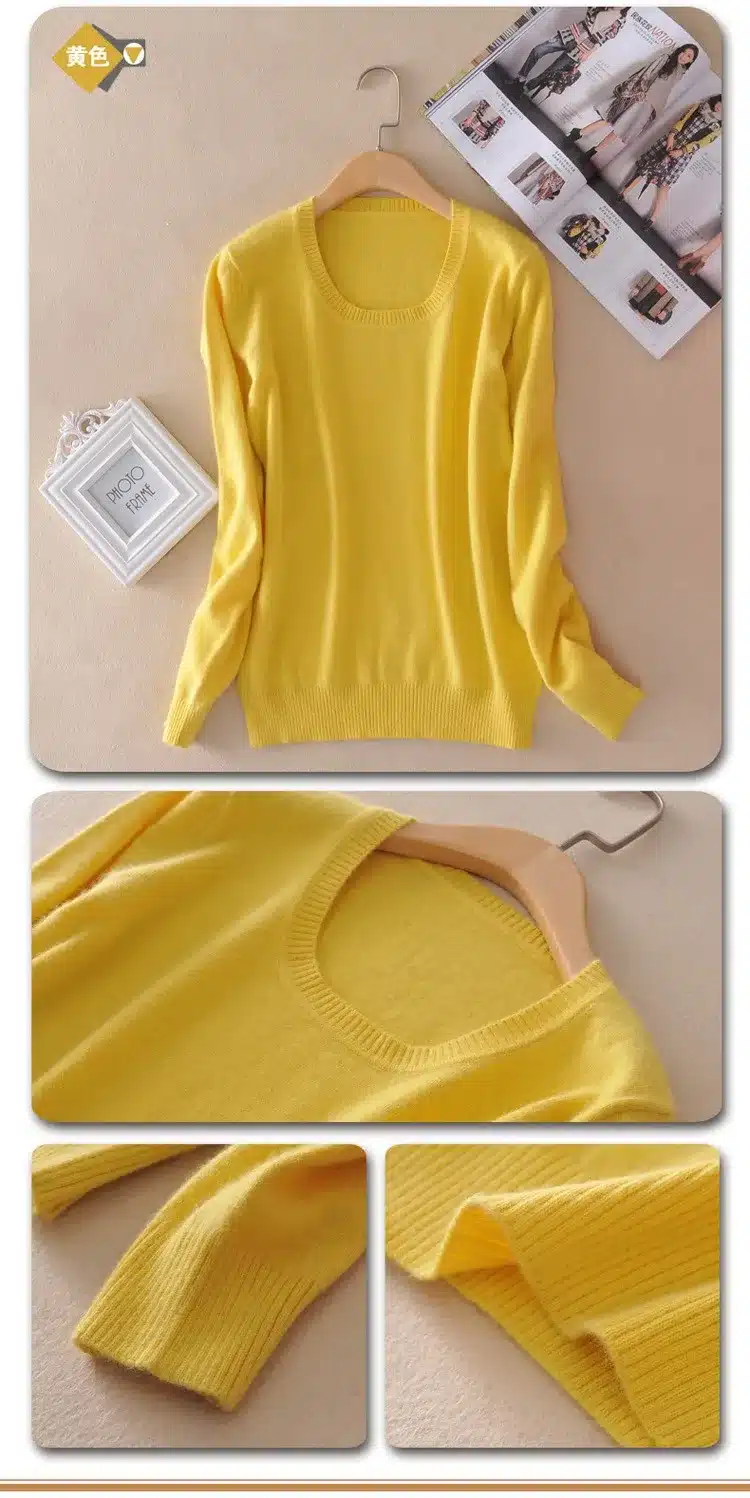 TAILOR SHEEP 2017 Cashmere wool Sweater Women solid color Pullover o-neck sweater Long sleeve Knitted clothes 19