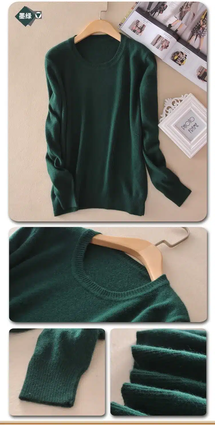 TAILOR SHEEP 2017 Cashmere wool Sweater Women solid color Pullover o-neck sweater Long sleeve Knitted clothes 24