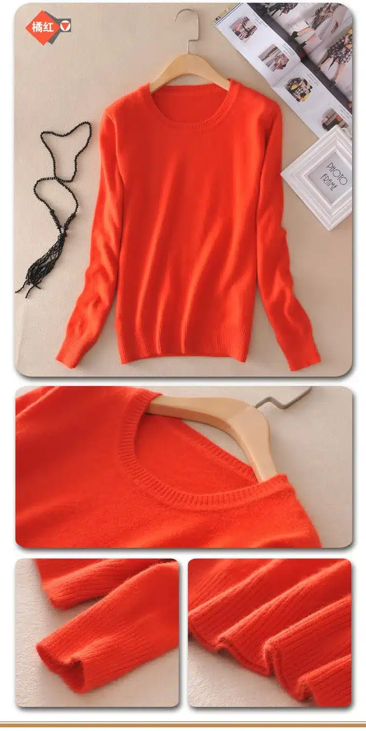 TAILOR SHEEP 2017 Cashmere wool Sweater Women solid color Pullover o-neck sweater Long sleeve Knitted clothes 27