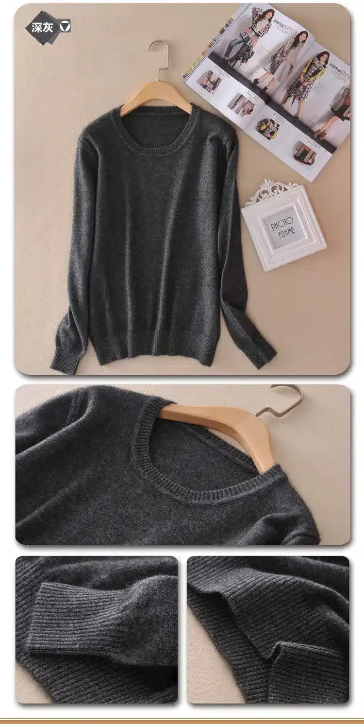 TAILOR SHEEP 2017 Cashmere wool Sweater Women solid color Pullover o-neck sweater Long sleeve Knitted clothes 28
