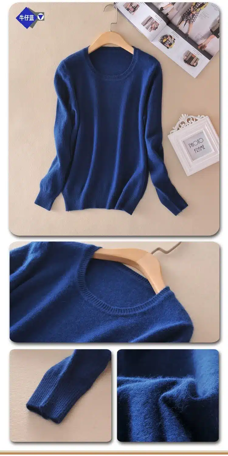 TAILOR SHEEP 2017 Cashmere wool Sweater Women solid color Pullover o-neck sweater Long sleeve Knitted clothes 30