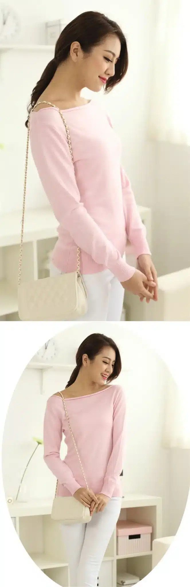 2017 new style sweater women wool sweater sexy pullover casual spring and autumn basic pullover ladies 12