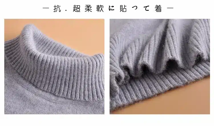 Lafarvie Loose Cashmere Blended Knitted Long Sweater Women Tops Autumn Winter Female Pullover Turtleneck Full Sleeve Solid Color 16