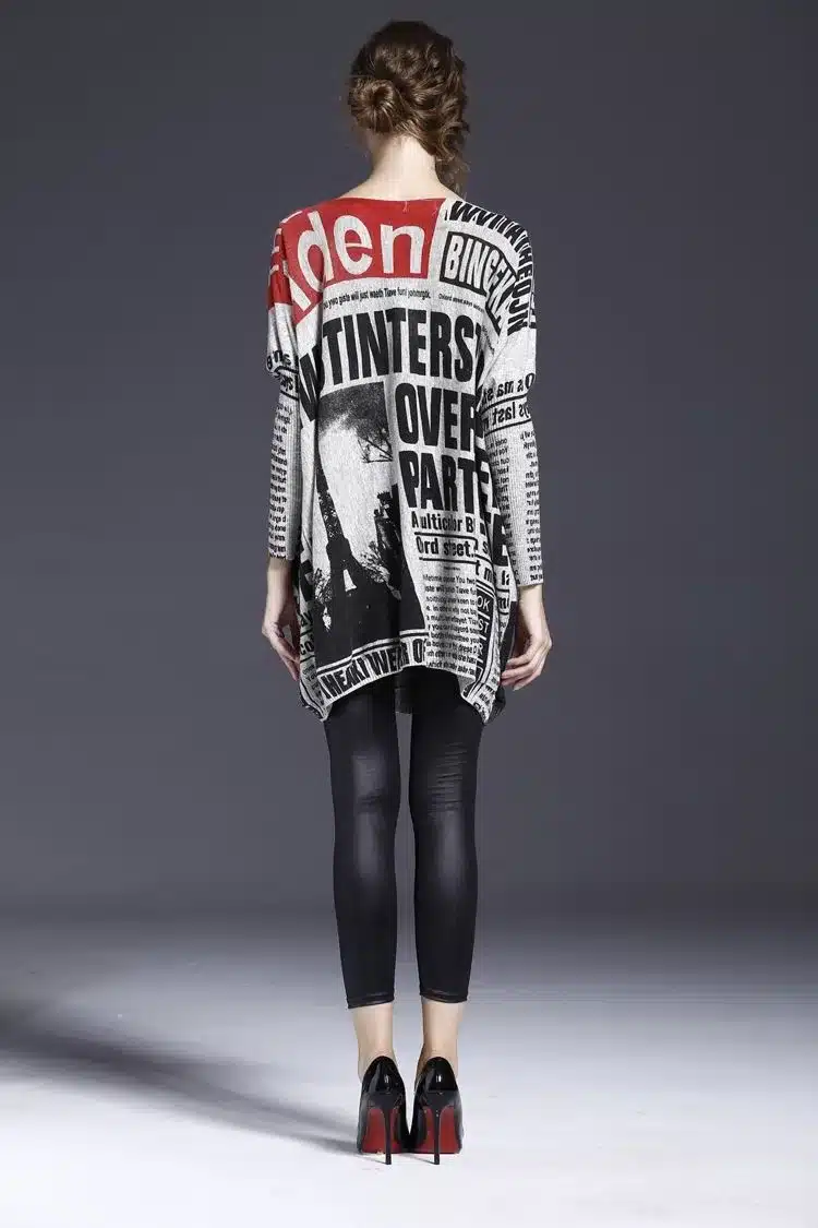 Cheerart Oversized Sweater Women Loose Knitted Print Plus Size Sweaters And Pullovers Jumper Autumn Winter Pull Femme 24