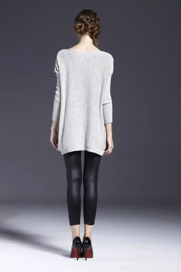 Cheerart Oversized Sweater Women Loose Knitted Print Plus Size Sweaters And Pullovers Jumper Autumn Winter Pull Femme 30