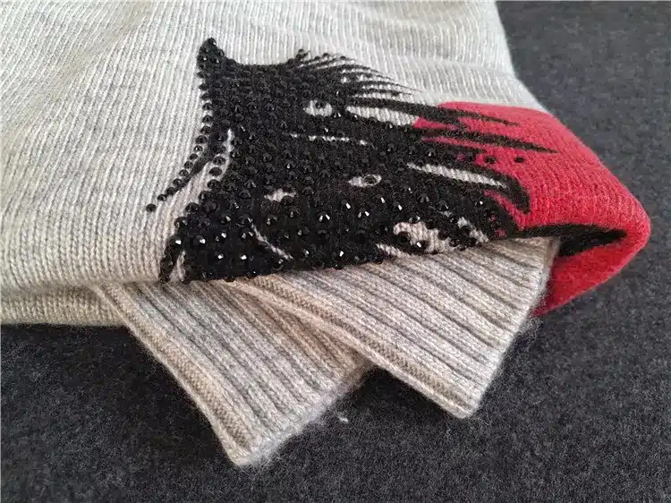 Cheerart Oversized Sweater Women Loose Knitted Print Plus Size Sweaters And Pullovers Jumper Autumn Winter Pull Femme 34