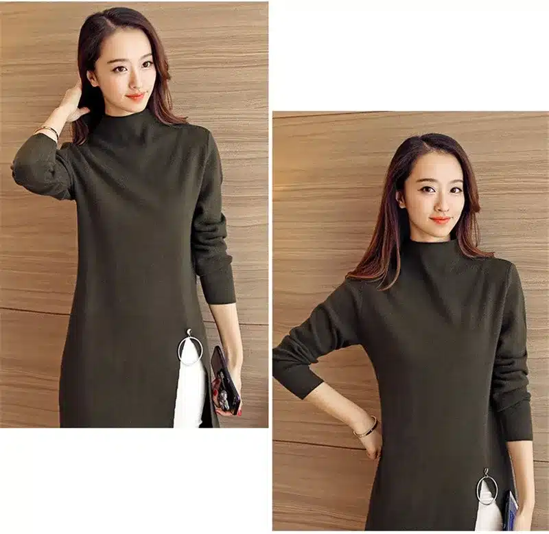2017 NEW Women Knitted Sweater Fashion Spring Autumn Sexy Side Split Irregular Casual Pullover Sweater Lady Knitwear YAGENZ K320 28