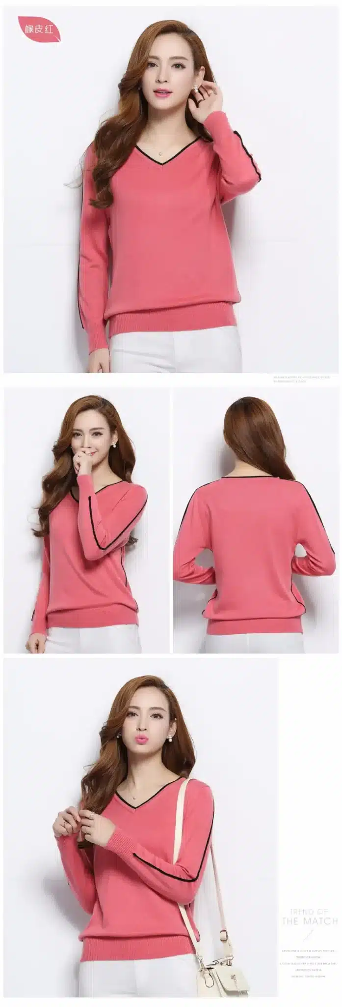 LAFARVIE LOWEST PRICE Women Fashion Outwear Pullover Knitted Cashmere Sweater High Quality New Design Pure Colors Free Shipping 14