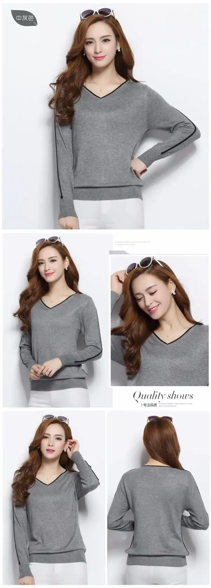 LAFARVIE LOWEST PRICE Women Fashion Outwear Pullover Knitted Cashmere Sweater High Quality New Design Pure Colors Free Shipping 19