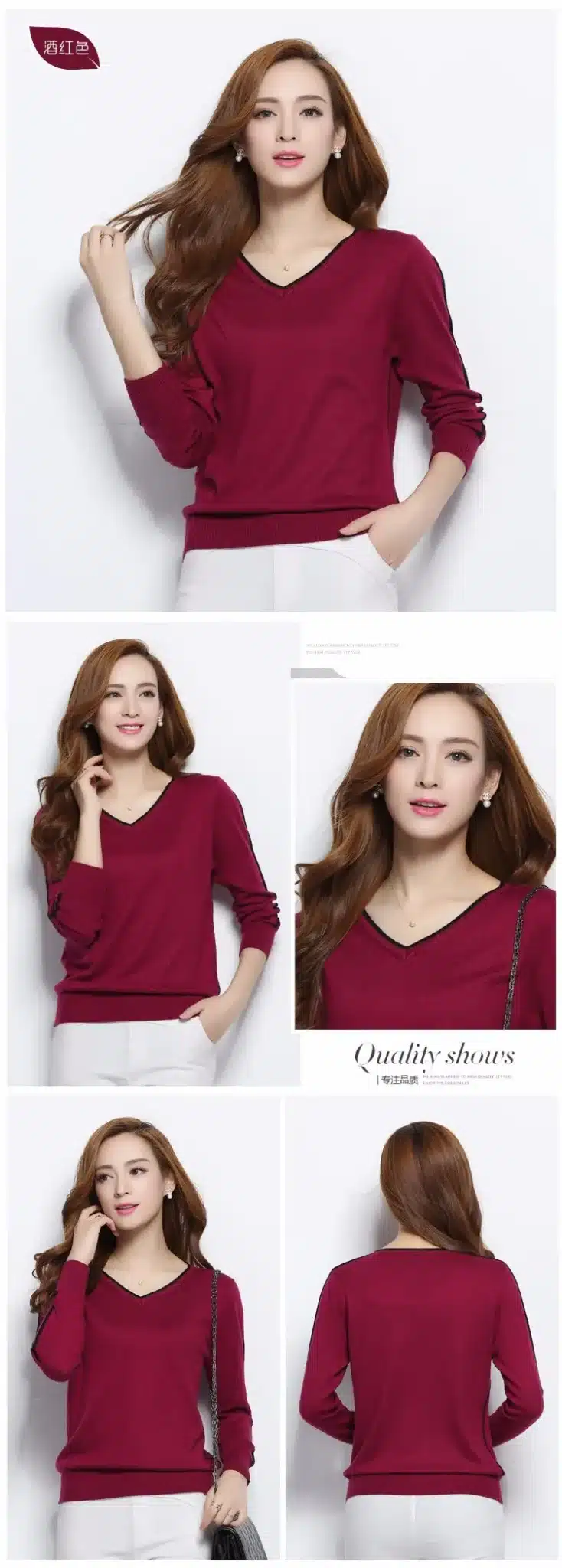 LAFARVIE LOWEST PRICE Women Fashion Outwear Pullover Knitted Cashmere Sweater High Quality New Design Pure Colors Free Shipping 21