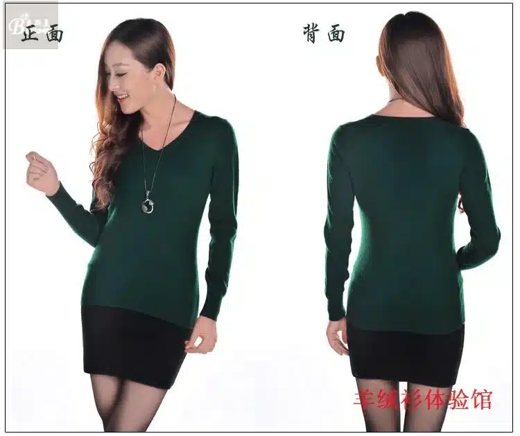 11.11 new sweater women's jacket cashmere sweater V-neck long-sleeved sweater warm autumn and winter clothing 14