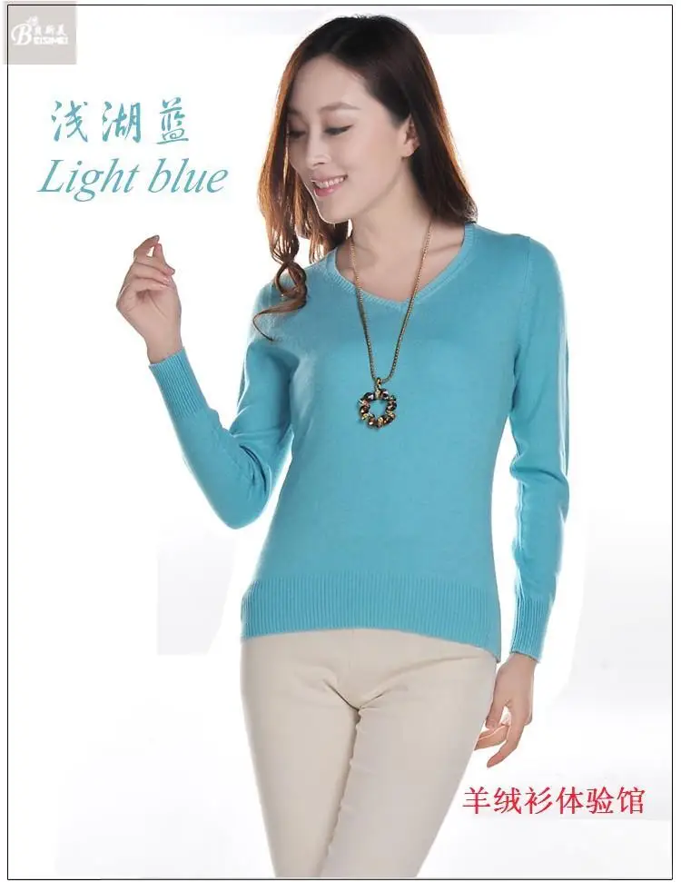 11.11 new sweater women's jacket cashmere sweater V-neck long-sleeved sweater warm autumn and winter clothing 15