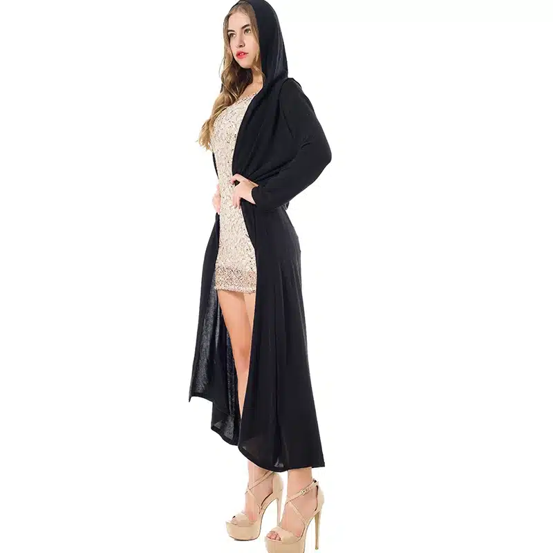 drop shipping large size 2017 fashion new thin long cardigans women's hooded maxi open stitch sweaters coats Asymmetric outwear 16