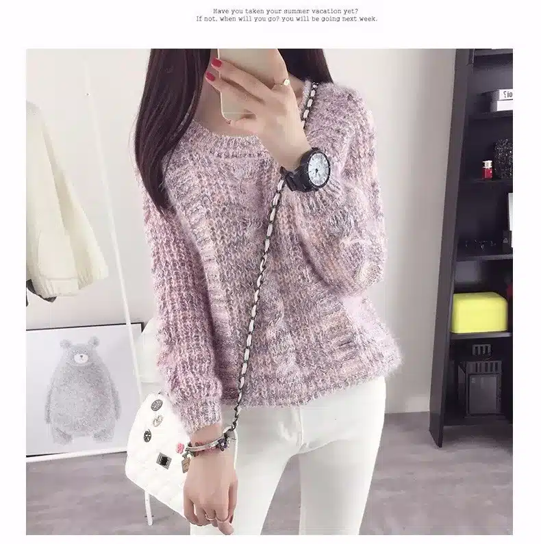 2017 Autumn Winter Slim Thin Sweaters Women Long Sleeve Pullover Knitted Sweater Pull Femme Women Pullovers Tops Clothes 15