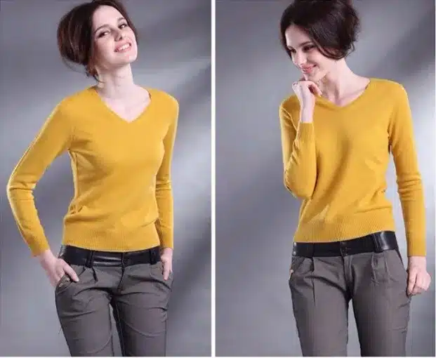 Lafarvie Cashmere Blended Knitted Sweater Women Tops Winter Warm Woolen Pullover Female New 2017 Fashion V-Neck Colorful Jumper 4