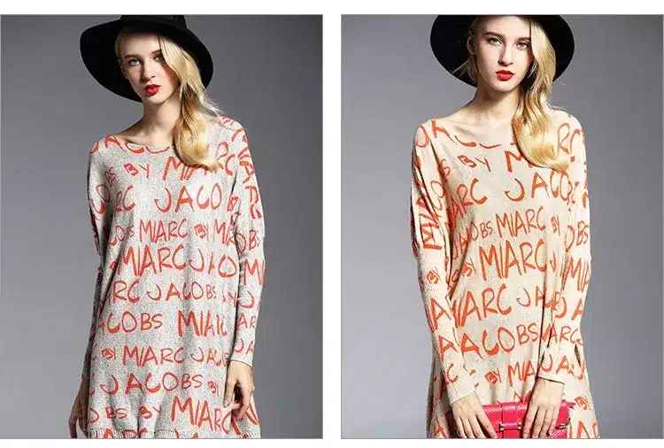 New 2017 Autumn Casual Long Women Sweater Coat Batwing Sleeve Print Women's Sweaters Clothes Pullovers Fashion Pullover Clothing 16