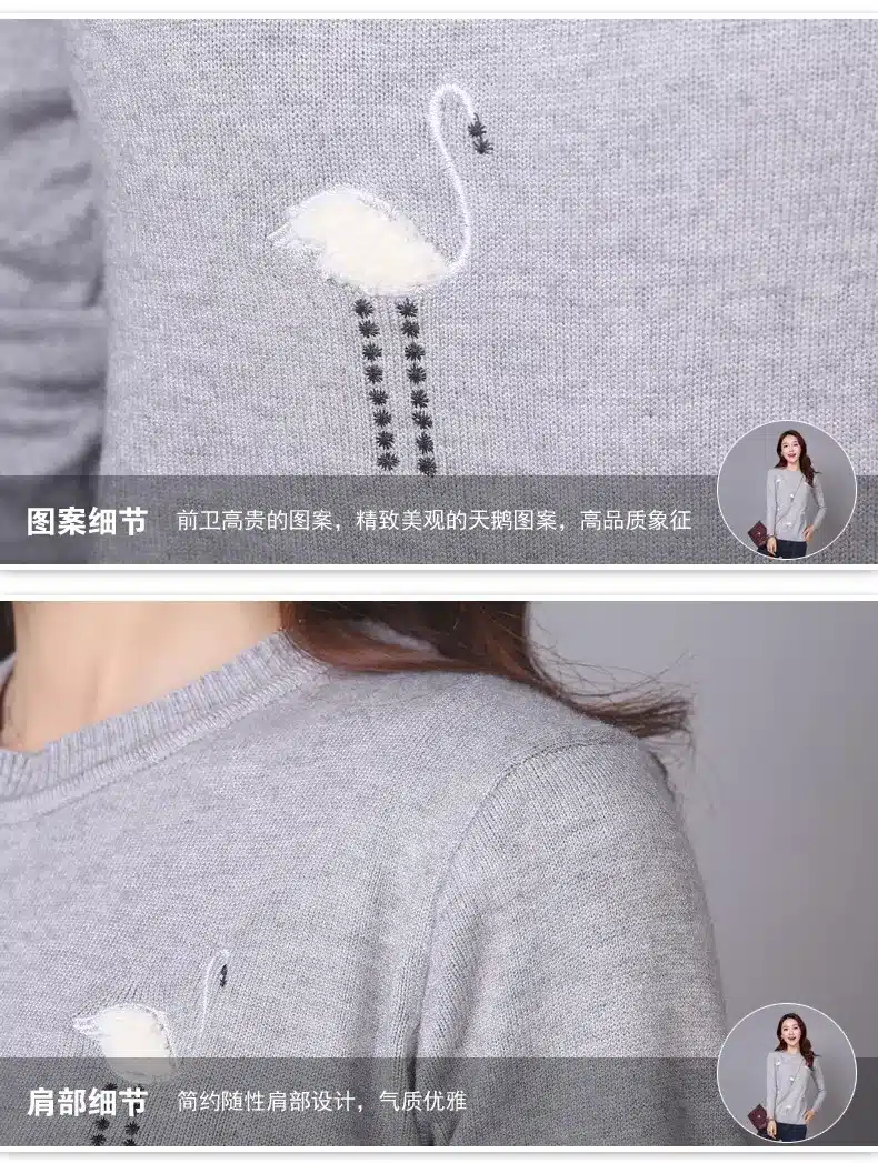 2017 Autumn Winter for women Cashmere sweater loose Warm Knitted Sweet Christmas Pullovers sweaters Casual sweater For Lady 24