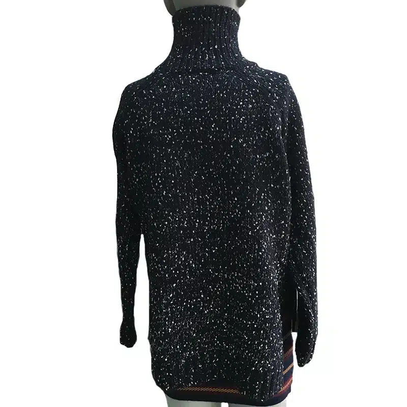 2017 Spring Women Wool Loose Knitted Casual Sweater Choker Dot Long Sleeve Fashion Thickening Stretch Girl's Pullover 17