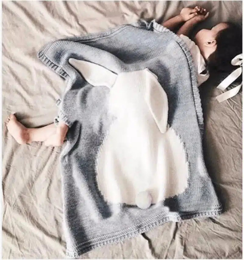 Baby Stroller Blanket Lovely Rabbit Crib Covers Accessories Kids Winter Knits Wool Blankets manta Bedding Kids bebek battaniye 10