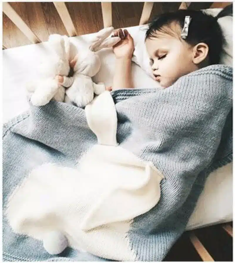 Baby Stroller Blanket Lovely Rabbit Crib Covers Accessories Kids Winter Knits Wool Blankets manta Bedding Kids bebek battaniye 12