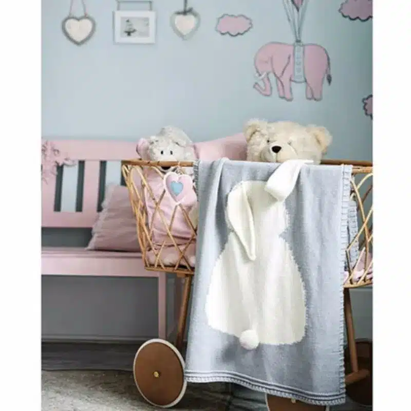 Baby Stroller Blanket Lovely Rabbit Crib Covers Accessories Kids Winter Knits Wool Blankets manta Bedding Kids bebek battaniye 16