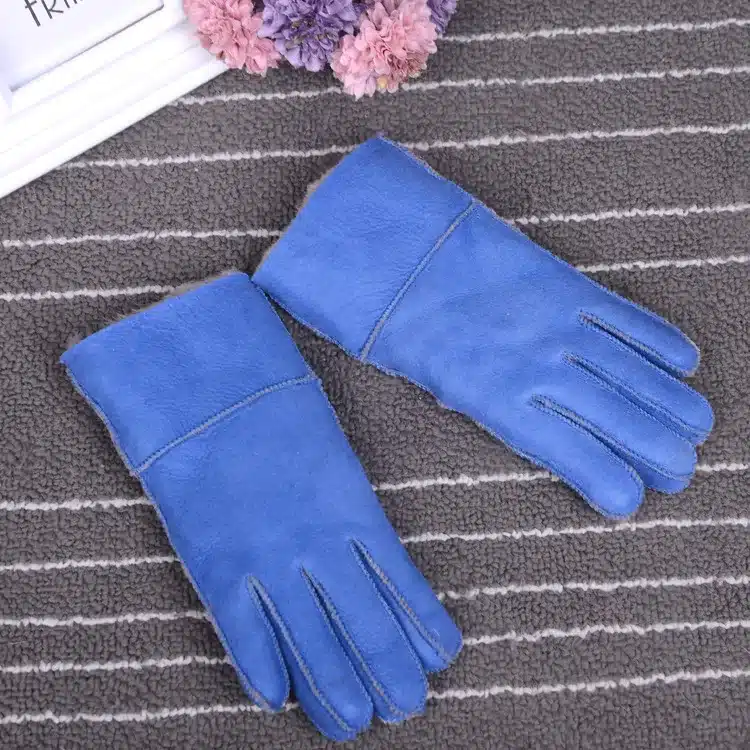 Winter gloves kids real fur gloves for children Thicker leather rabbit fur gloves 100% wool child five finger Russia warm gloves 29
