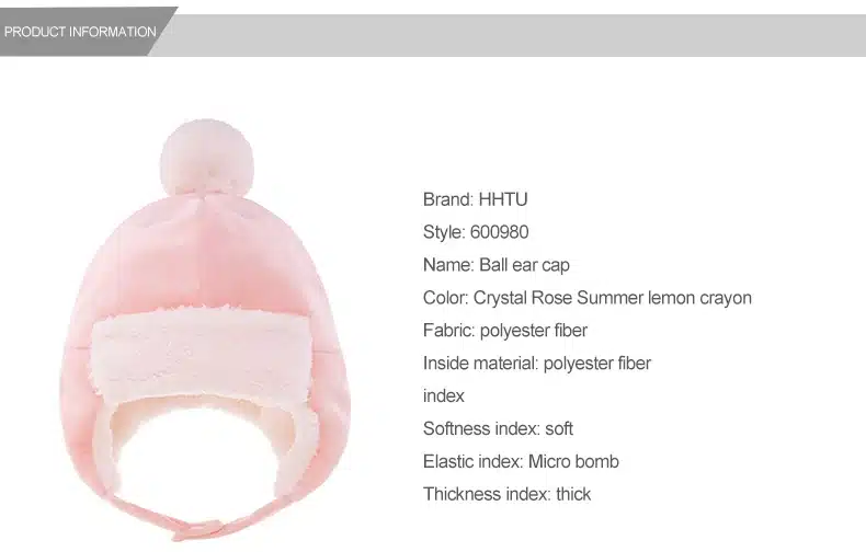 HH TU 3 Colors Toddlers Cool Baby Boy Girl Kids Infant Winter Pilot Aviator Warm Cap Hat Beanie Ear Flap Soft Hat 10