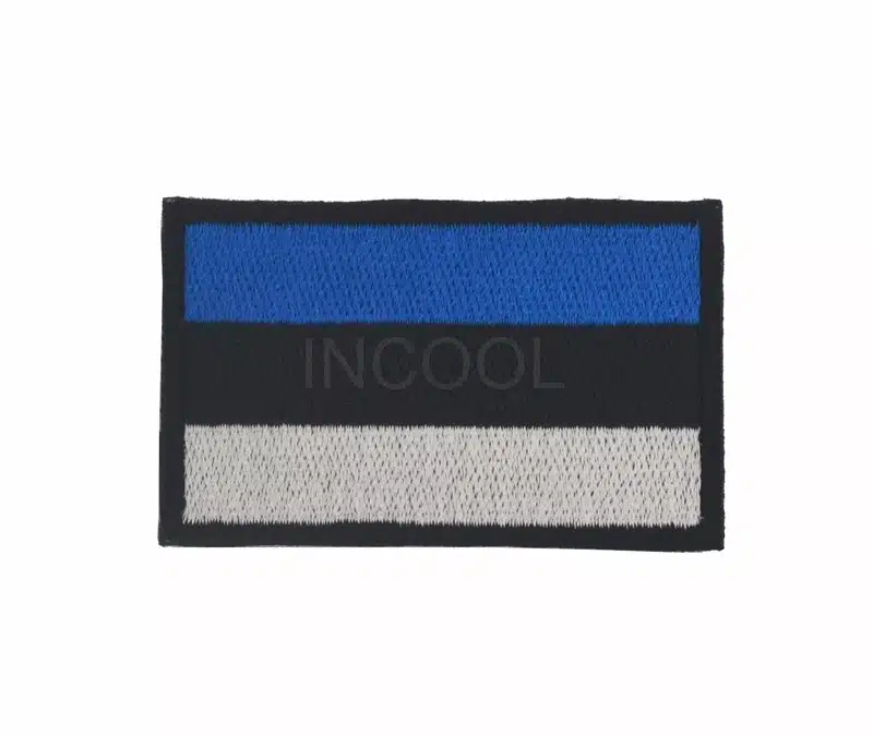 Embroidery Patch Estonia Flag Morale Patch Tactical Emblem Badges Hook & Loop Fastener Embroidered Patches For Backpack Cap 3