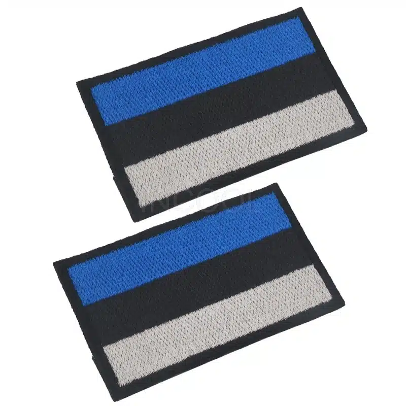 Embroidery Patch Estonia Flag Morale Patch Tactical Emblem Badges Hook & Loop Fastener Embroidered Patches For Backpack Cap 4