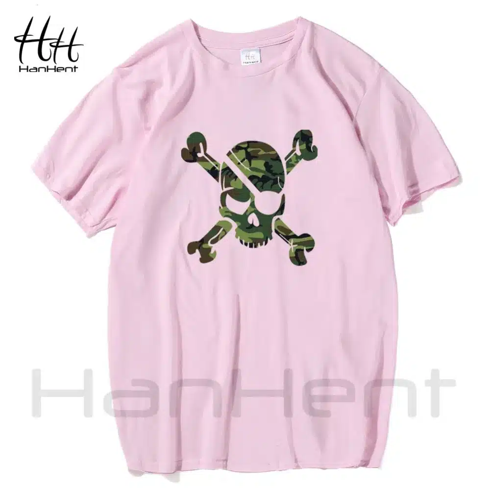 HanHent Camouflage Skull Swag T shirt Men Pirates Casual Cotton Short Sleeve Men's T-shirts Fitness clothing Russia Amry TA0529 12