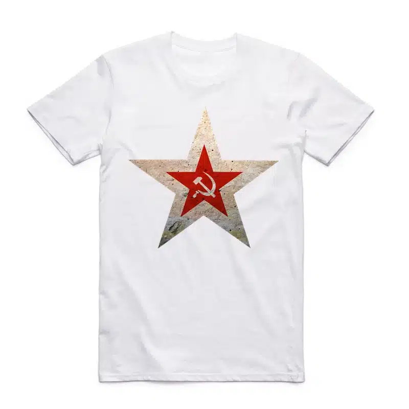 2017 S-XXXL Men's CCCP Russian T-shirt Short sleeve O-Neck White Moscow Russia Tshirt USSR Soviet Union Swag T shirt 13