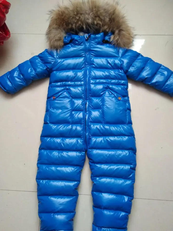 New 2017 Russia winter Boys Clothing Waterproof Down Warm Jacket For Girls Kids 7 Color Thick Jumpsuit Coats White Duck Down 13