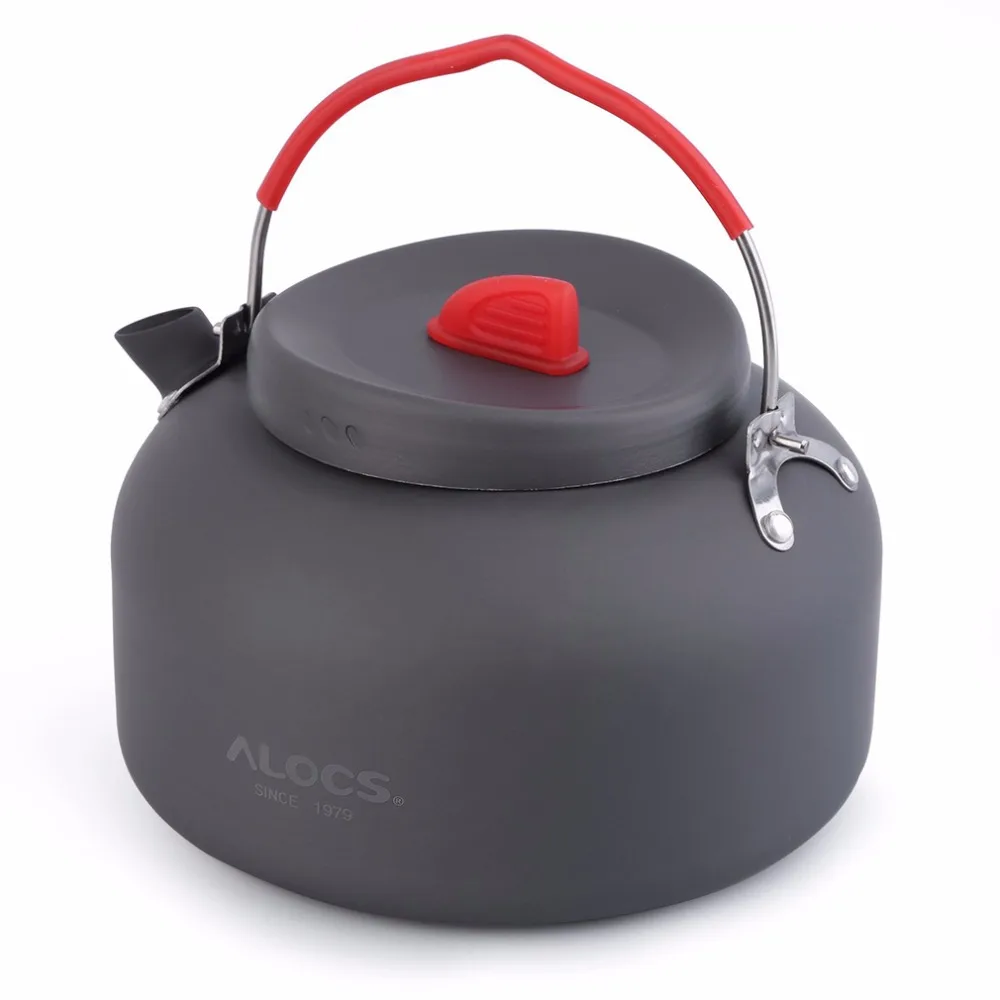 (Ship From Russia / ) ALOCS 1.4L Outdoor Cookware Aluminum Kettle Camping Picnic Pot with Stainless Tea filter Ball 11