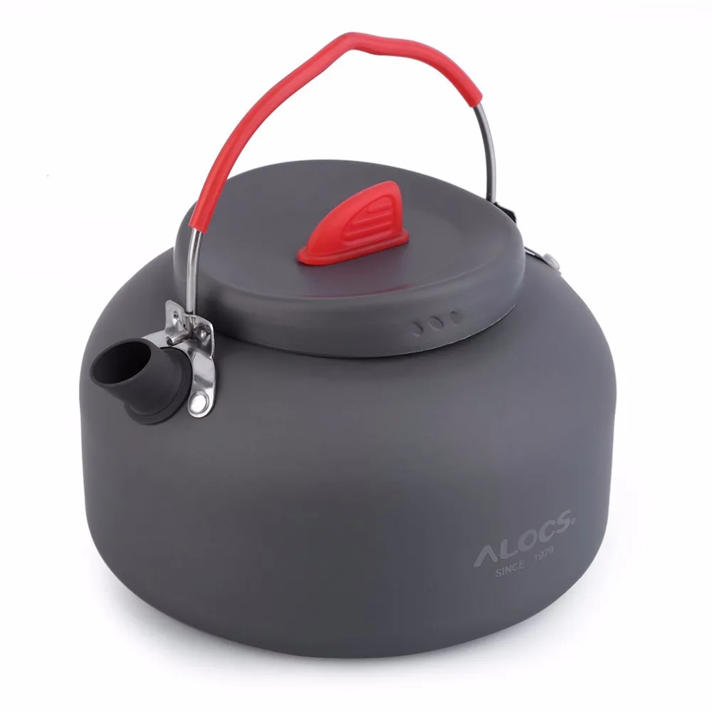 (Ship From Russia / ) ALOCS 1.4L Outdoor Cookware Aluminum Kettle Camping Picnic Pot with Stainless Tea filter Ball 12