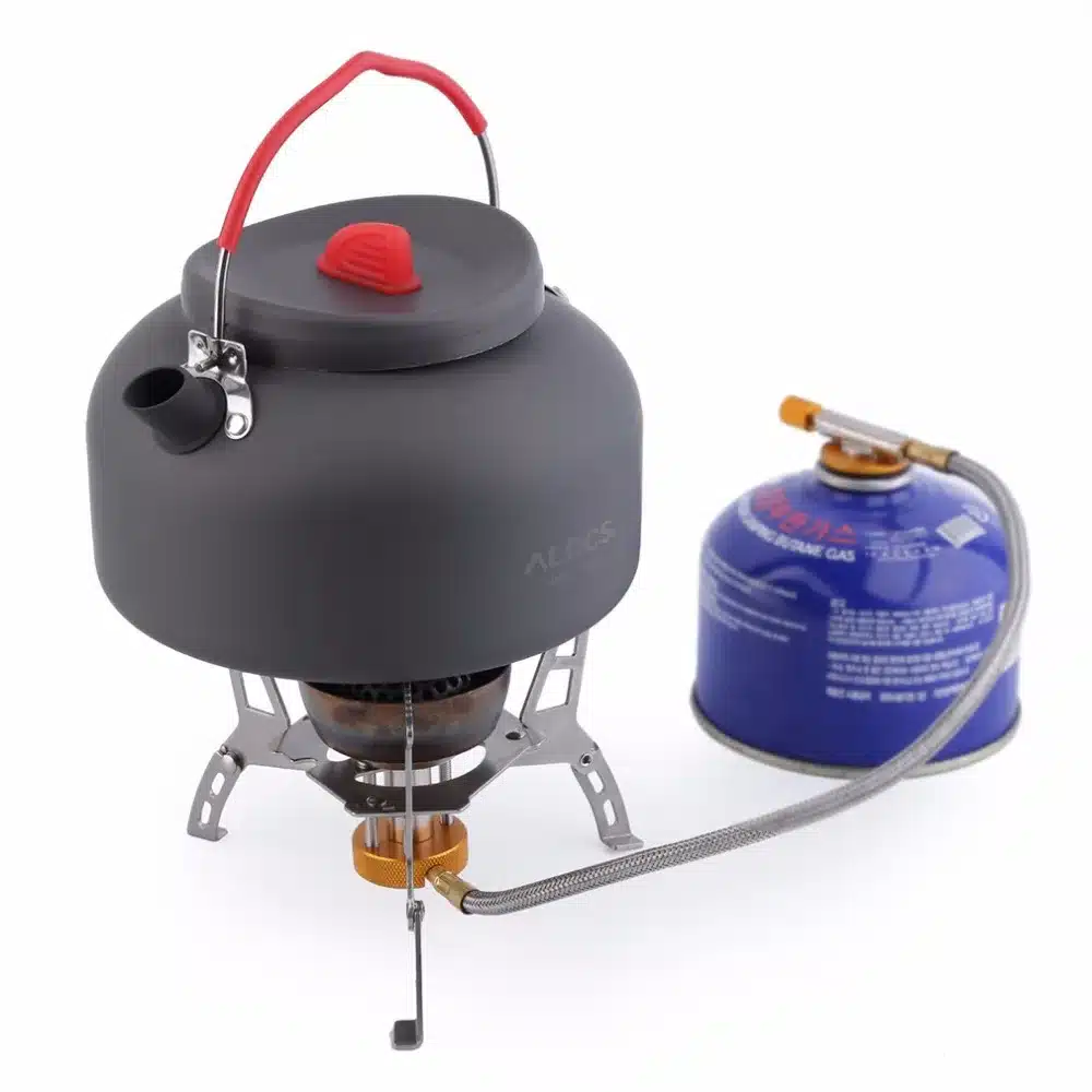 (Ship From Russia / ) ALOCS 1.4L Outdoor Cookware Aluminum Kettle Camping Picnic Pot with Stainless Tea filter Ball 14