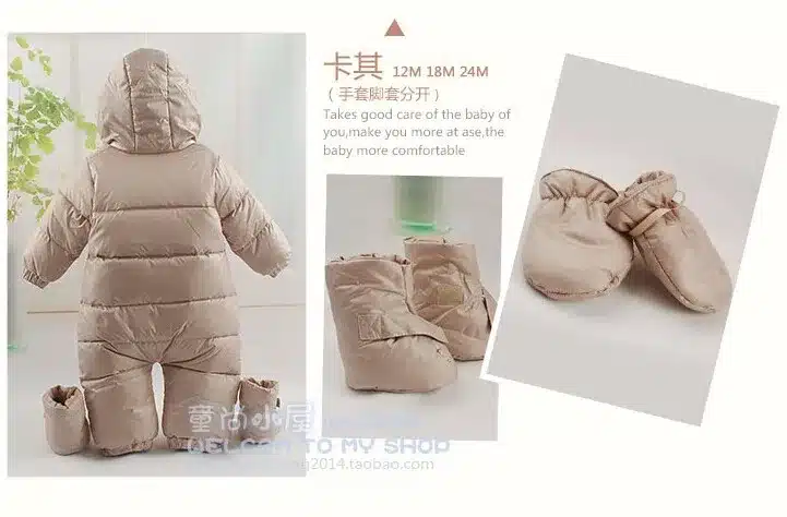 2017 Russia baby girls clothes , winter feather clothing thicken down baby boys clothes newborn down snowsuits infantil overalls 14
