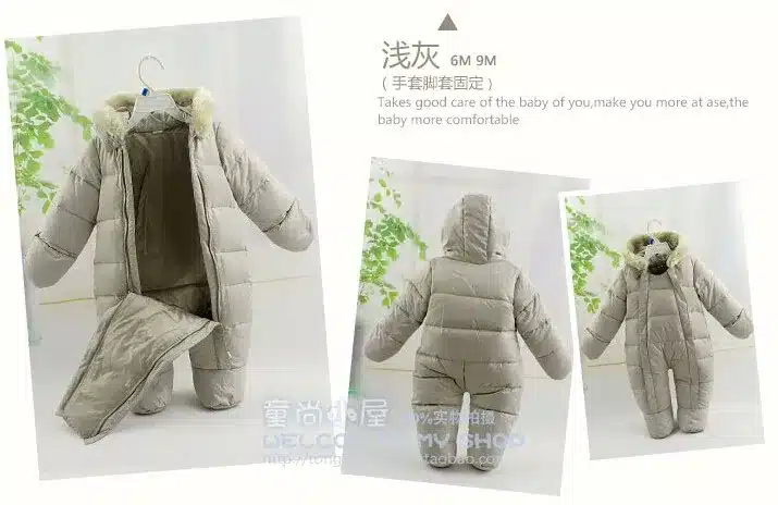 2017 Russia baby girls clothes , winter feather clothing thicken down baby boys clothes newborn down snowsuits infantil overalls 16