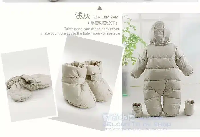 2017 Russia baby girls clothes , winter feather clothing thicken down baby boys clothes newborn down snowsuits infantil overalls 18