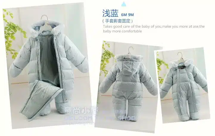 2017 Russia baby girls clothes , winter feather clothing thicken down baby boys clothes newborn down snowsuits infantil overalls 20