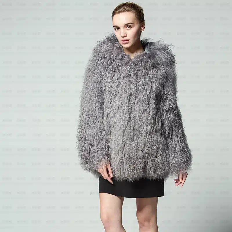 New pattern Fashionable Fur Long sleeve Cap Female Tan sheep Loose coat Russia Woman thickening Lined Large size winter Jacket 14