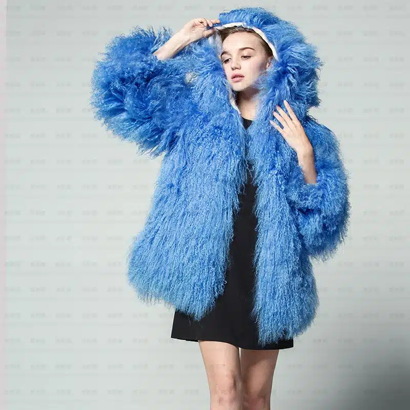 New pattern Fashionable Fur Long sleeve Cap Female Tan sheep Loose coat Russia Woman thickening Lined Large size winter Jacket 22