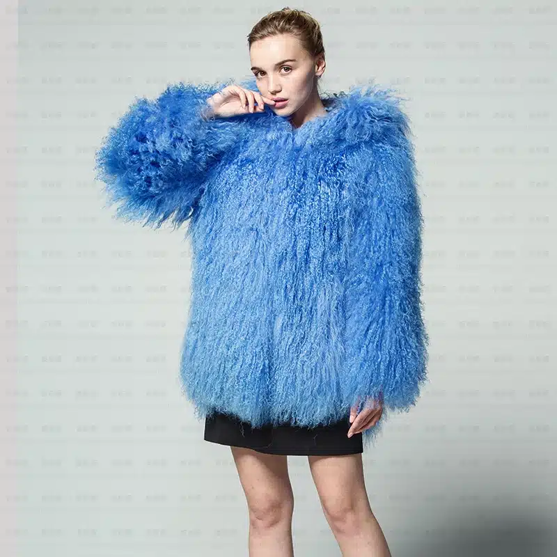 New pattern Fashionable Fur Long sleeve Cap Female Tan sheep Loose coat Russia Woman thickening Lined Large size winter Jacket 24