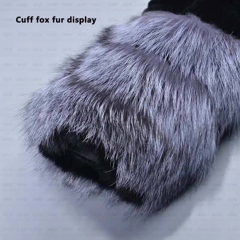 New pattern Real Rabbit fur coat Fox feather collar Belted Fox cuff Large size winter Russia Woman fashion Warm Pockets 5XL coat 18
