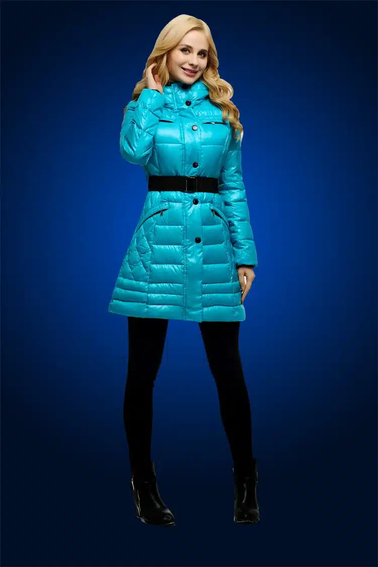 Russia and European brand Simple and stylish thick down jacket and long sections Hooded Russian students duck down jacket M542 21