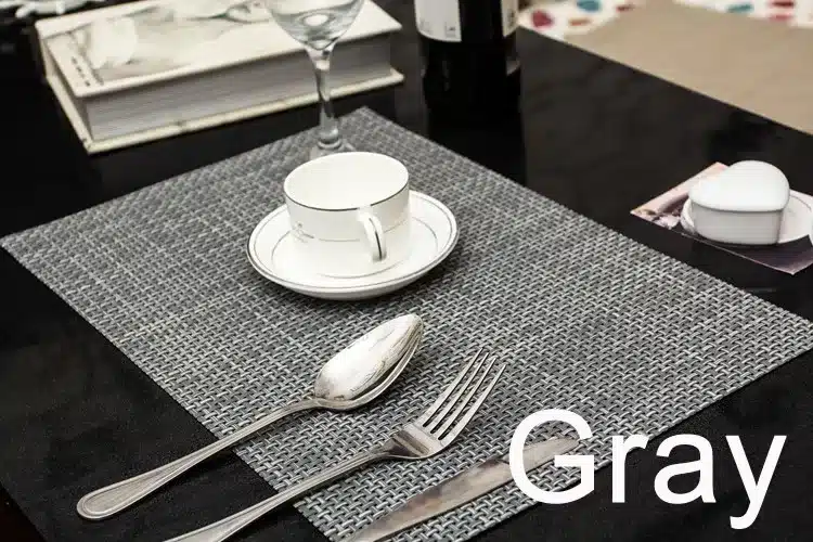 4 Pcs/lot weave Placemat fashion pvc dining table mat disc pads bowl pad coasters waterproof table cloth pad slip-resistant pad 1